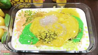 Yellow Slime | Mixing Random Things into Glossy Slime | Satisfying Slime Videos #430