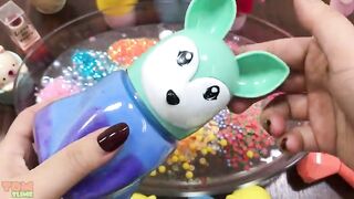Mixing Beads and Glitter into Slime | Slime Smoothie | Satisfying Slime Videos #427