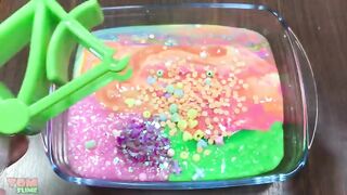 Mixing Beads and Glitter into Slime | Slime Smoothie | Satisfying Slime Videos #425