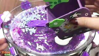 Purple Slime | Mixing Makeup and Beads into Glossy Slime | Satisfying Slime Videos #418