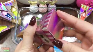 Mixing Makeup and Glitter into Clear Slime | Slime Smoothie | Satisfying Slime Videos #416
