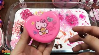 Pink Slime | Mixing Makeup and Glitter into Glossy Slime | Satisfying Slime Videos #414