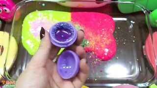 Mixing Beads and Glitter into Slime | Slime Smoothie | Satisfying Slime Videos #407