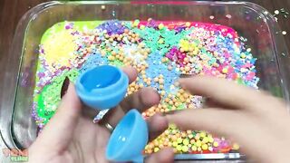 Mixing Beads and Glitter into Slime | Slime Smoothie | Satisfying Slime Videos #407