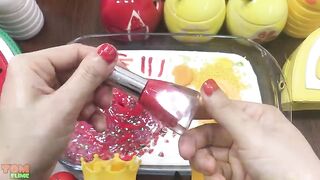 Red vs Yellow Slime | Mixing Random Things into Glossy Slime | Satisfying Slime Videos #394