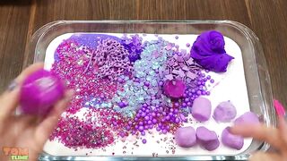 Purple Slime | Mixing Glitter and Floam into Slime | Satisfying Slime Videos #391