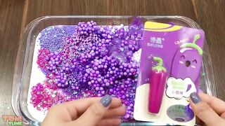 Purple Slime | Mixing Glitter and Floam into Slime | Satisfying Slime Videos #391