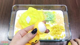 Yellow Slime | Mixing Random Things into Glossy Slime | Satisfying Slime Videos #389