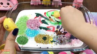 Mixing Makeup and Glitter into Glossy Slime | Slime Smoothie | Satisfying Slime Videos #387