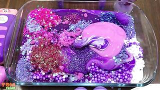 Purple Slime | Mixing Too Many Things into Glossy Slime | Satisfying Slime Videos #379