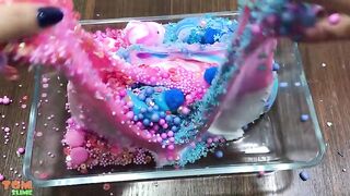 Peppa Pig Slime Pink Vs Blue | Mixing Random Things into Glossy Slime | Satisfying Slime Videos #378
