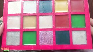 Red vs Green - Mixing Makeup Eyeshadow into Clear Slime 375 Satisfying Slime Videos