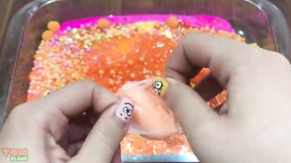 Orange Slime | Mixing Makeup and Glitter into Slime | Satisfying Slime Videos #374