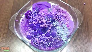 Purple Slime | Mixing Random Things into Glossy Slime | Satisfying Slime Videos #373