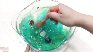 Making Teal Clear Slime With Piping Bags | Satisfying Clear Slime #364
