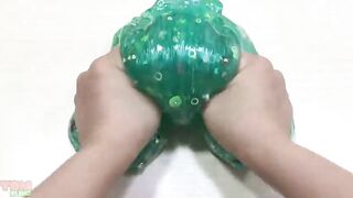 Making Teal Clear Slime With Piping Bags | Satisfying Clear Slime #364