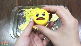 Yellow Slime | Mixing Random Things into Clear Slime | Satisfying Slime Videos #363