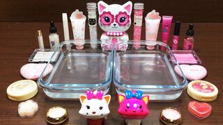 Pink Vs White - Mixing Makeup Eyeshadow Into Slime Special Series 362 Satisfying Slime Videos