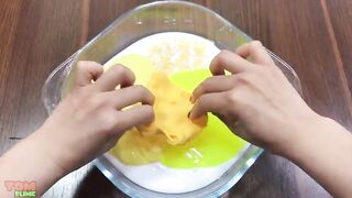 Yellow Slime | Mixing Random Things into Glossy Slime | Satisfying Slime Videos #355