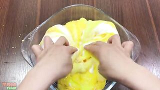 Yellow Slime | Mixing Random Things into Glossy Slime | Satisfying Slime Videos #355