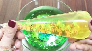 Making Green Clear Slime With Piping Bags | Satisfying Clear Slime #353