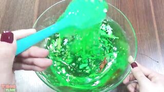 Making Green Clear Slime With Piping Bags | Satisfying Clear Slime #353