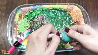 Mixing Makeup and Glitter into Glossy Slime | Slime Smoothie | Satisfying Slime Videos #352
