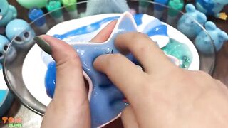 Blue Slime | Mixing Random Things into Glossy Slime | Satisfying Slime Videos #344