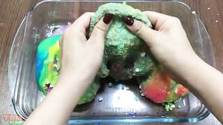 Mixing Beads and Glitter into Slime | Slime Smoothie | Satisfying Slime Videos #343