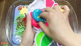 Mixing Glitter and Floam into Slime | Slime Smoothie | Satisfying Slime Videos #342