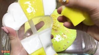 Yellow Slime | Mixing Random Things into Glossy Slime | Satisfying Slime Videos #341