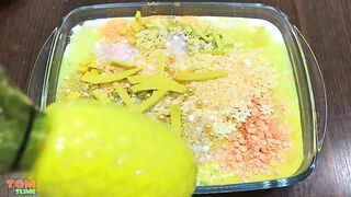Yellow Slime | Mixing Random Things into Glossy Slime | Satisfying Slime Videos #336