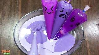 Making Purple Glossy Slime With Piping Bags | Satisfying Glossy Slime, ASMR Slime #335