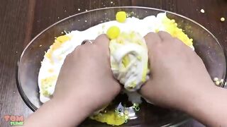 Yellow Slime | Mixing Random Things into Glossy Slime | Satisfying Slime Videos #329
