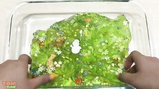 Making Green Clear Slime With Piping Bags | Satisfying Clear Slime, ASMR Slime #328