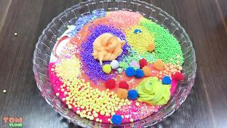 Rainbow Slime | Mixing Random Things into Glossy Slime | Satisfying Slime Videos #325