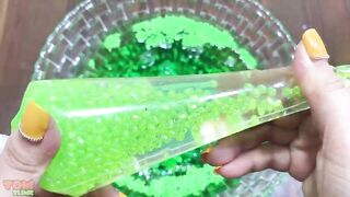 Making Green Clear Slime With Piping Bags | Satisfying Clear Slime, ASMR Slime