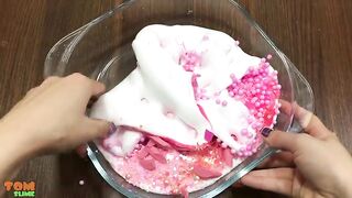 Pink Slime | Mixing Random Things into Glossy Slime | Satisfying Slime Videos #324