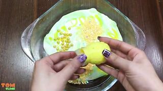 Yellow Slime | Mixing Random Things into Slime | Satisfying Slime Videos #319