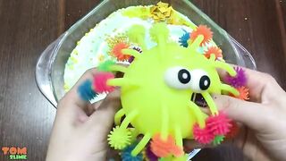 Yellow Slime | Mixing Random Things into Slime | Satisfying Slime Videos #319