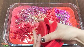 Red Strawberry Slime | Mixing Random Things into Slime | Satisfying Slime Videos #317