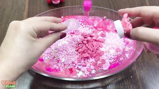 Pink Slime | Mixing Random Things into Slime | Satisfying Slime Videos #316