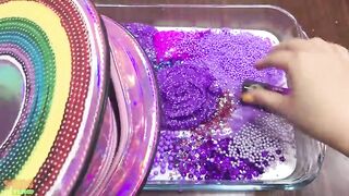 Purple Disney Princess Slime | Mixing Random Things into Glossy Slime | Satisfying Slime Videos #314