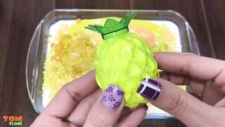 Yellow Slime | Mixing Random Things into Glossy Slime | Satisfying Slime Videos #311