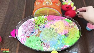 Mixing Random Things into Glossy Slime | Slime Smoothie | Satisfying Slime Videos #309