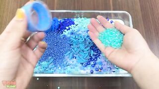 Blue Slime | Mixing Random Things into Glossy Slime | Satisfying Slime Videos #303