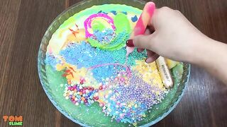 Rainbow Slime | Mixing Random Things into Slime | Satisfying Slime Videos #301