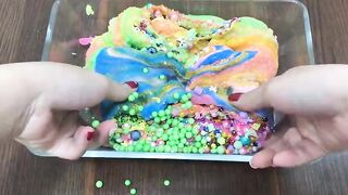 Rainbow Slime | Mixing Random Things into Slime | Satisfying Slime Videos #297