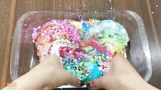 Rainbow Slime | Mixing Random Things into Clear Slime | Satisfying Slime Videos #296