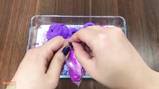 Purple Slime | Mixing Random Things into Glossy Slime | Satisfying Slime Videos #293